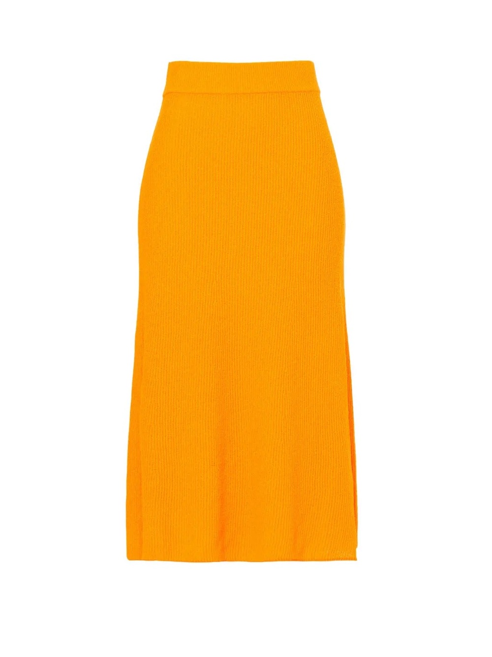 rag & bone Soleil Orange Knit ribbed Midi Skirt